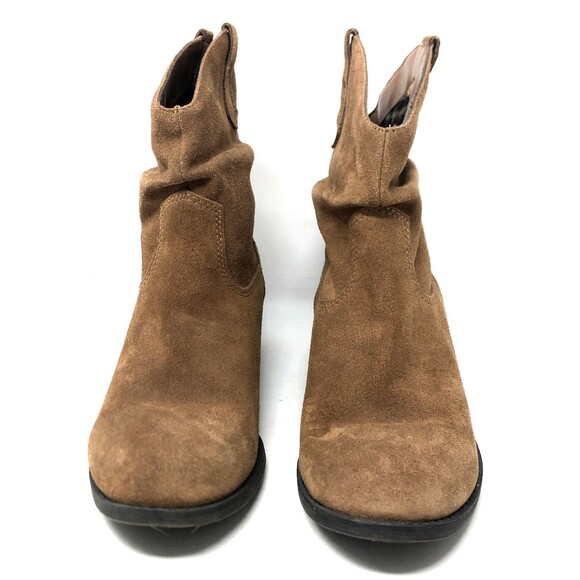 White Mountain SLAMMIN Suede Boots Womens Sz 7.5 Whiskey Cowgirl Western Slouchy - Picture 3 of 15